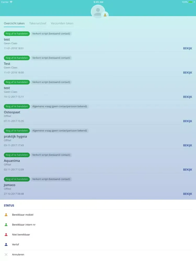 Capturas de tela do Offitel - Virtuele receptie iPad 