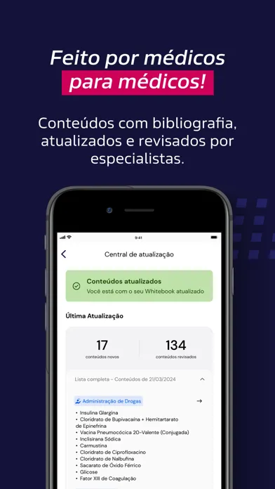Zrzuty ekranu Afya Whitebook: App Medicina