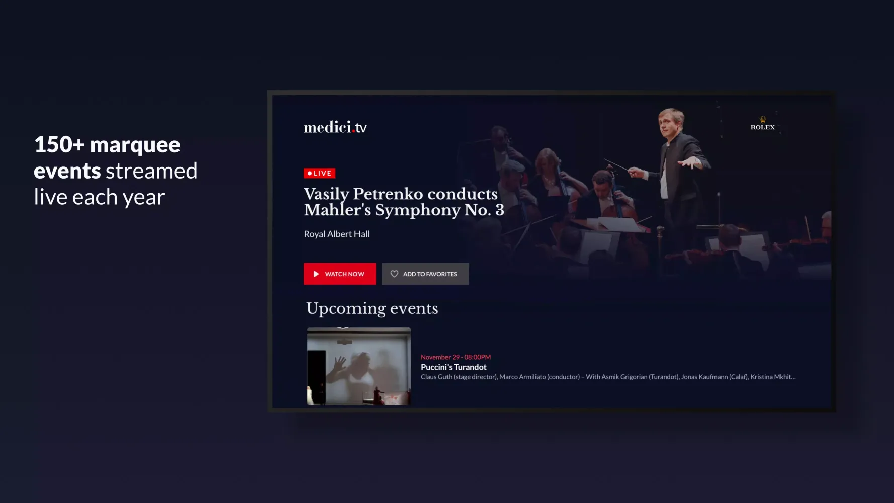 Zrzuty ekranu medici.tv: classical music