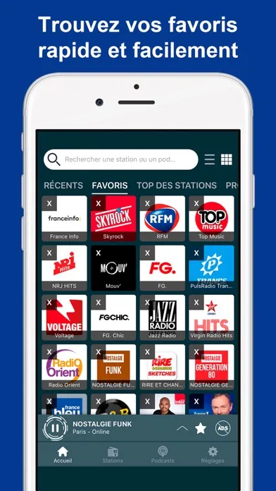 ภาพหน้าจอของ France Radio: Online, FM et AM