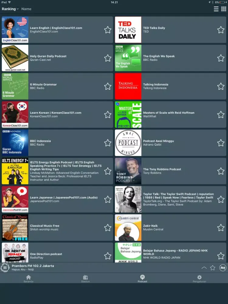 ภาพหน้าจอของ Radio Indonesia - Music & News iPad 
