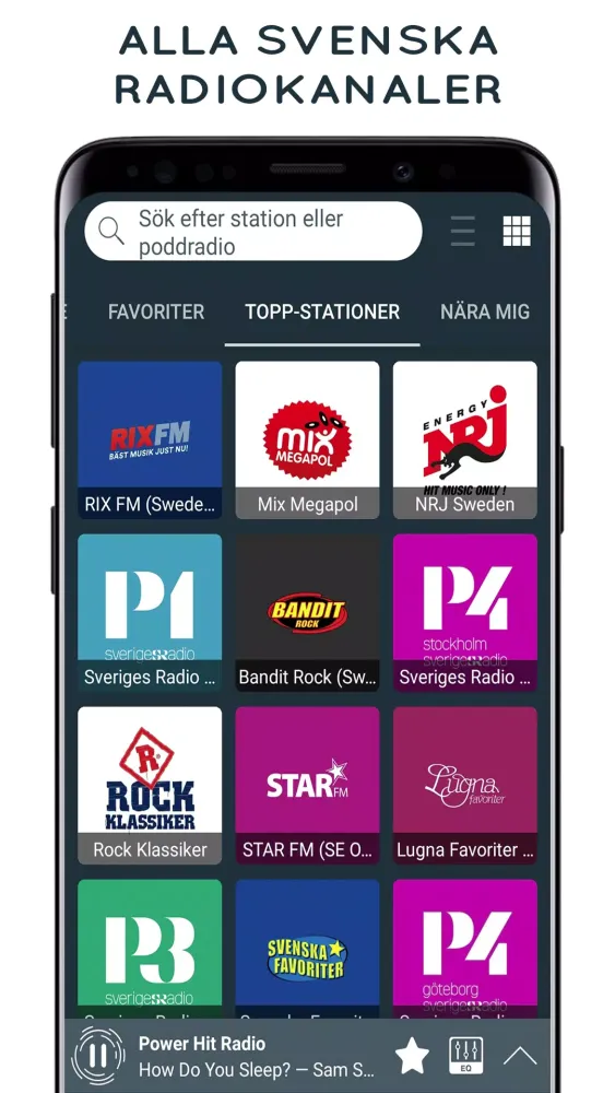 Captures d'écran de Sveriges Radio Online