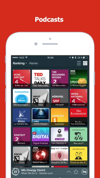 Capturas de pantalla de Swiss Radio / Schweiz / Suisse