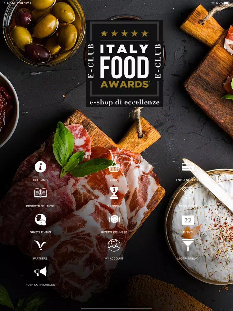 eClub Italy Food Awards iPad  Ekran Görüntüleri