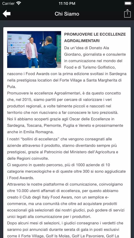 eClub Italy Food Awards Ekran Görüntüleri