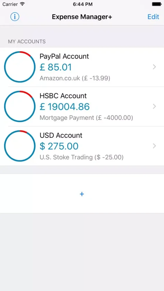 Ảnh chụp màn hình của Expense Manager+