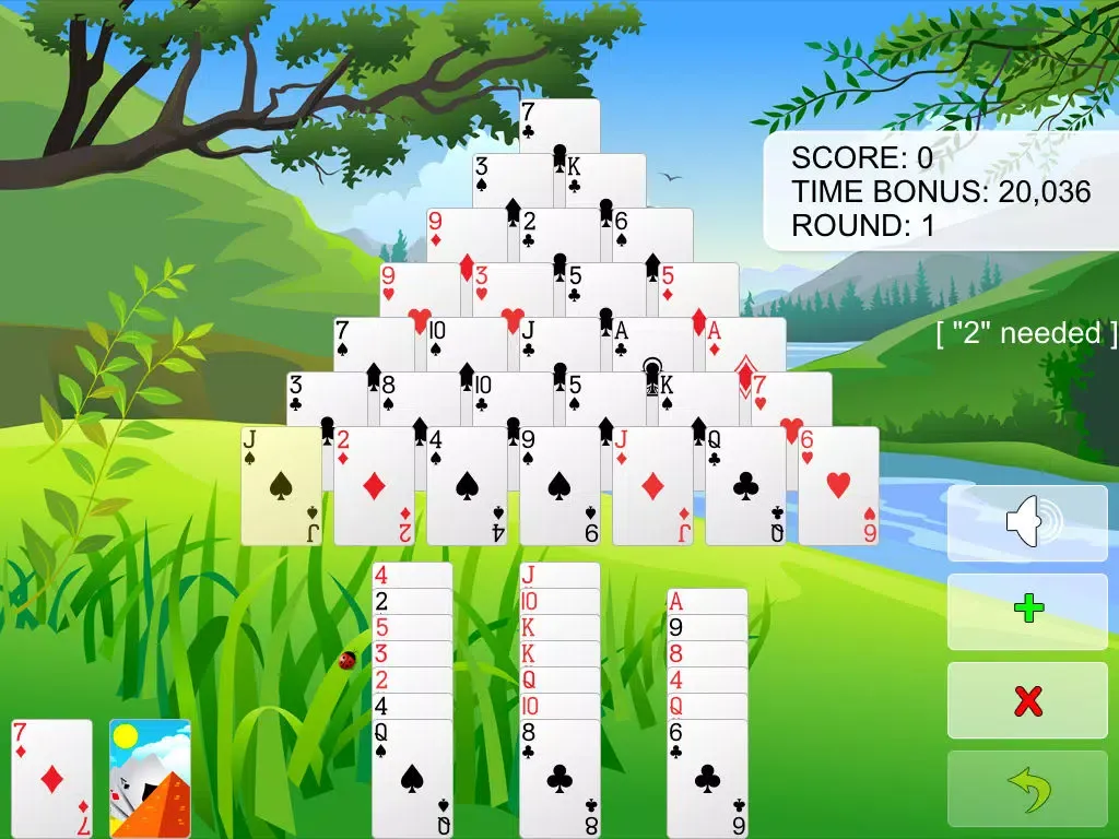 ภาพหน้าจอของ Pyramid Solitaire Genius iPad