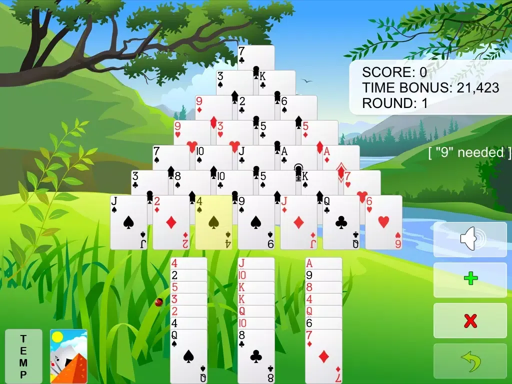 ภาพหน้าจอของ Pyramid Solitaire Genius iPad