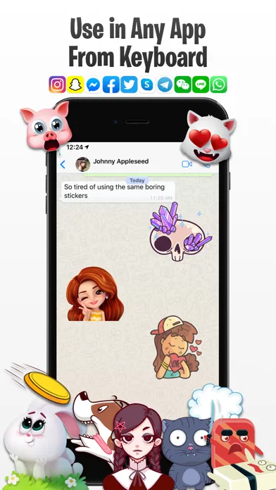 Tangkapan layar Moji™ Stickers Pics Text Mood