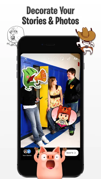 Tangkapan layar Moji™ Stickers Pics Text Mood