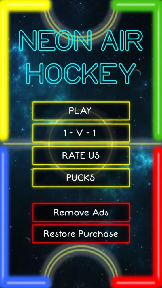 Screenshot di Neon Air Hockey Pro
