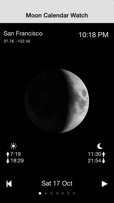 Tangkapan layar Moon Calendar Watch
