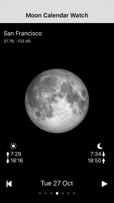 Tangkapan layar Moon Calendar Watch