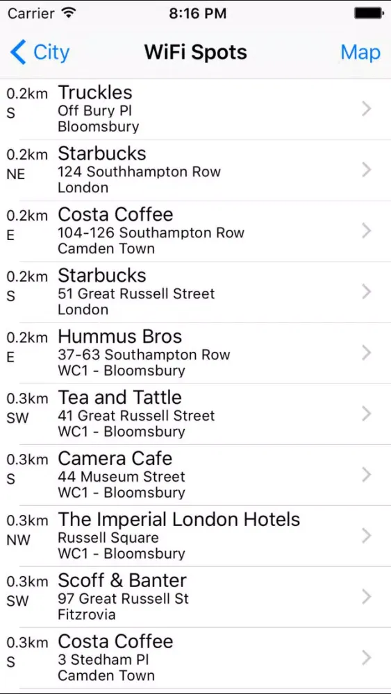 London Free WiFi應用截圖