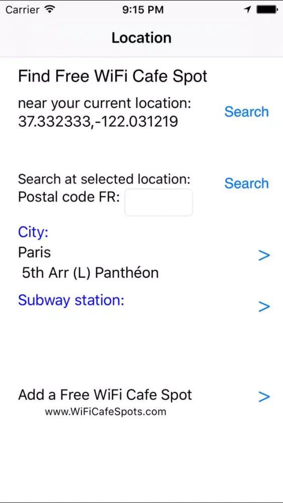 Capturas de tela do Paris Free WiFi