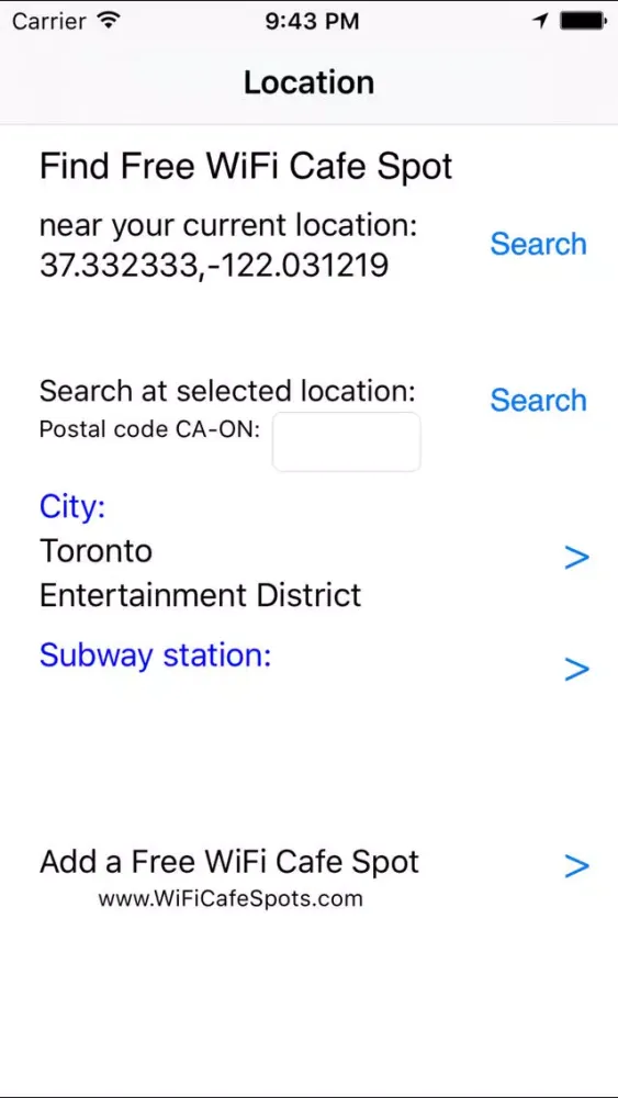 Screenshot di Toronto Free WiFi