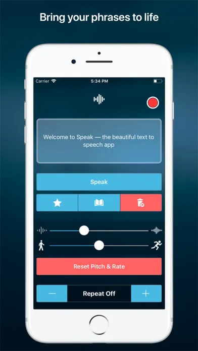 Capturas de pantalla de Speak • Speech Synthesizer