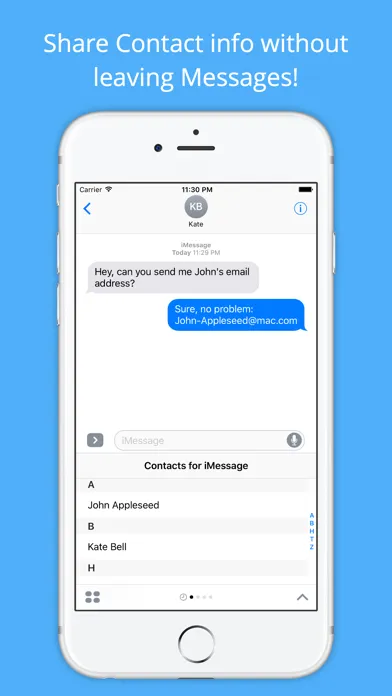 ภาพหน้าจอของ Contacts for iMessage