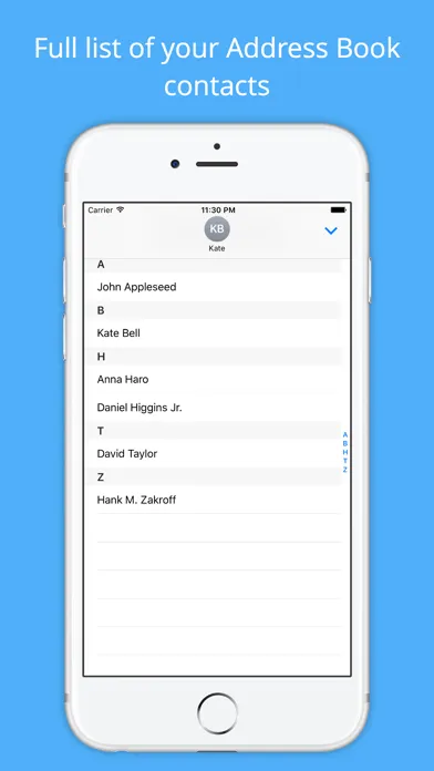 ภาพหน้าจอของ Contacts for iMessage