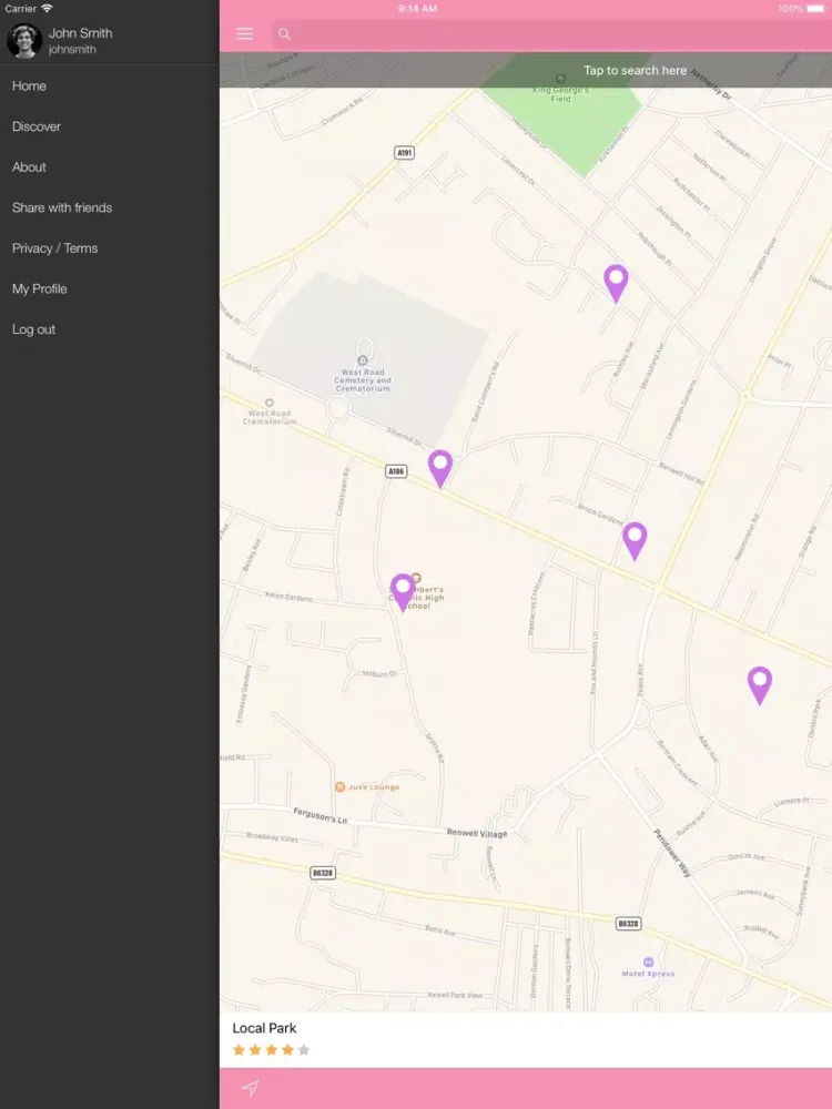 Ảnh chụp màn hình của Gender Neutral Toilet Finder iPad 