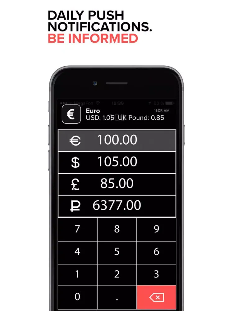 Capturas de pantalla de EURO exchange rate. EUR to USD iPad 