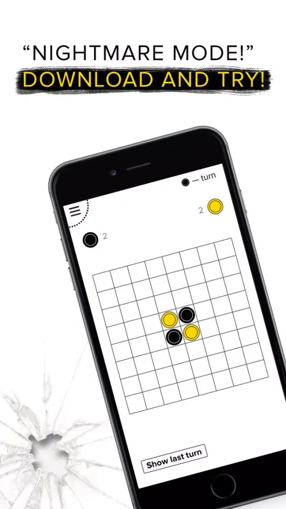 Ảnh chụp màn hình của Anyplace Reversi - Othello : black & white. PRO