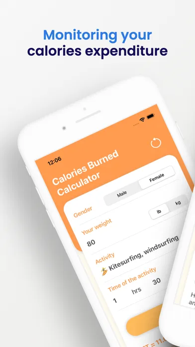 Ảnh chụp màn hình của Calories Burned Calculator +