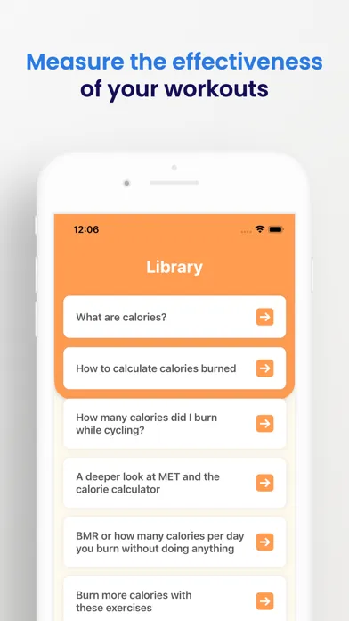 Ảnh chụp màn hình của Calories Burned Calculator +