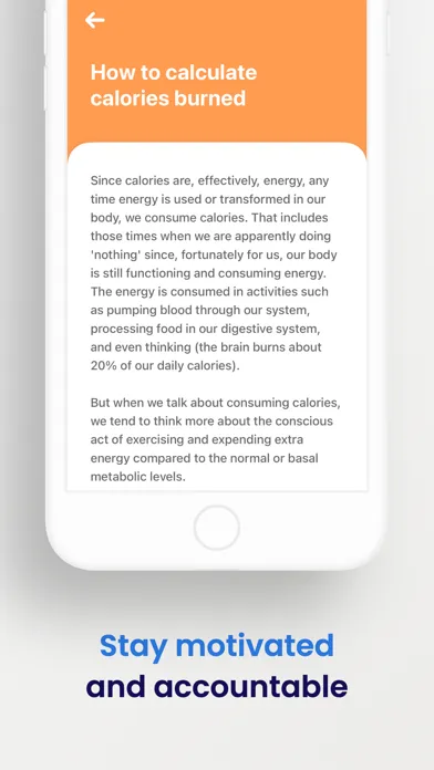 Ảnh chụp màn hình của Calories Burned Calculator +