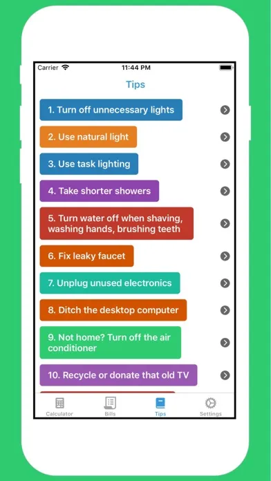 Tangkapan layar Electricity Bill Calculator $