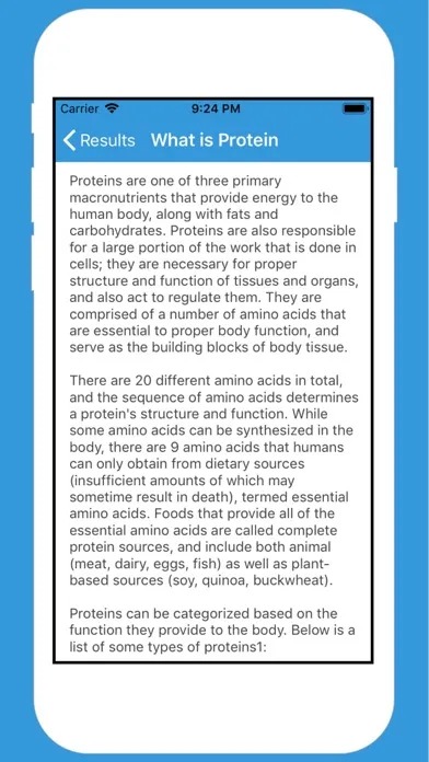 ภาพหน้าจอของ Protein Intake Calculator
