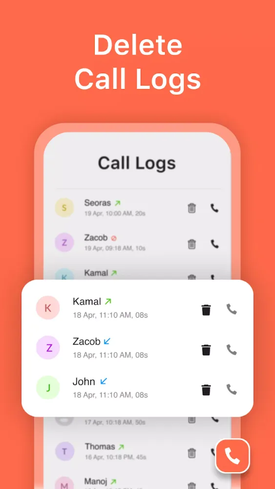 Call Log Delete-Backup Restore স্ক্রিনশট