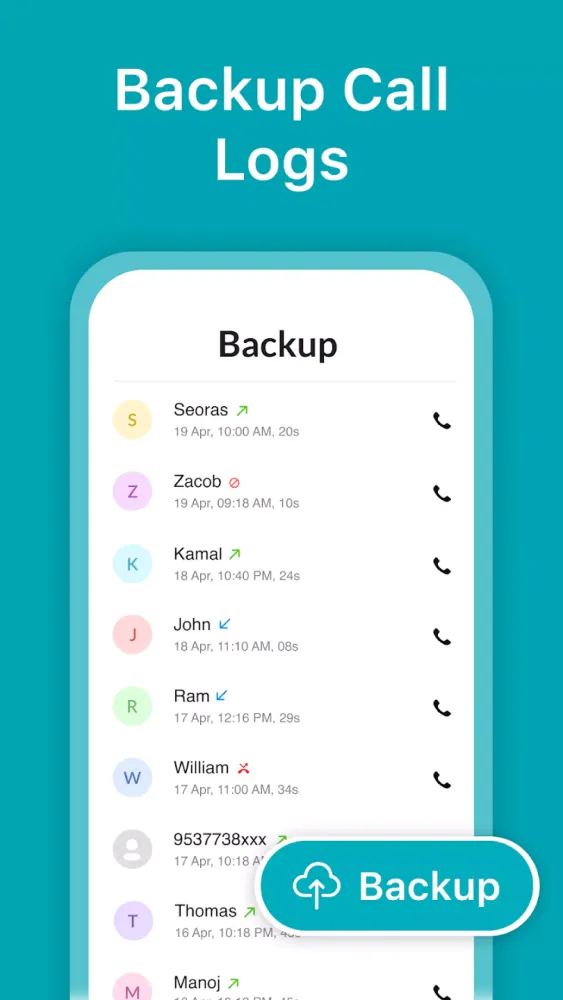 Call Log Delete-Backup Restore স্ক্রিনশট