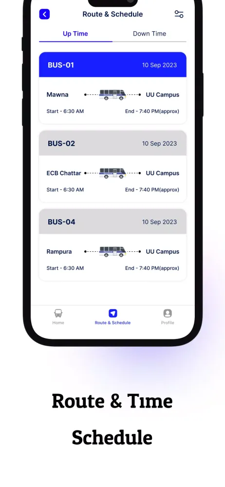 UU Bus Service Screenshots