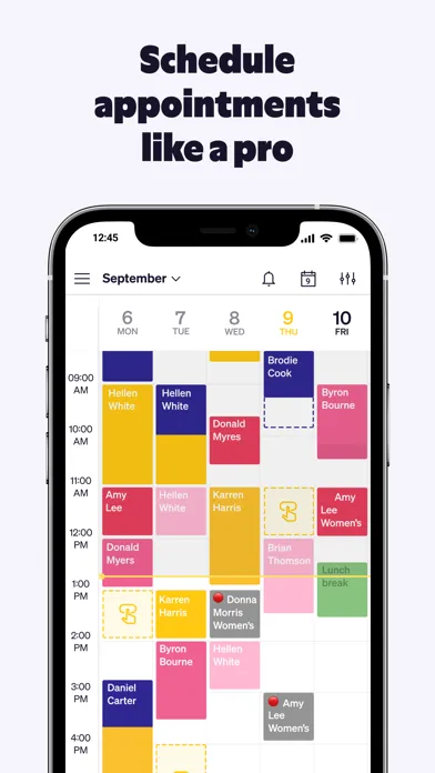 ภาพหน้าจอของ Goldie: Appointment Scheduler
