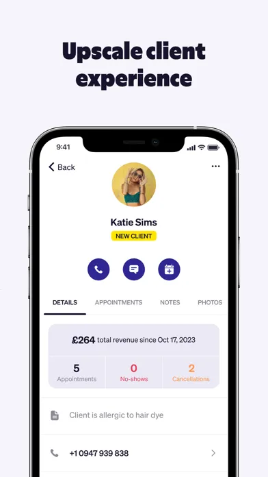 ภาพหน้าจอของ Goldie: Appointment Scheduler