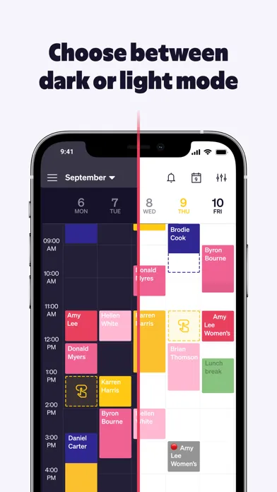 ภาพหน้าจอของ Goldie: Appointment Scheduler