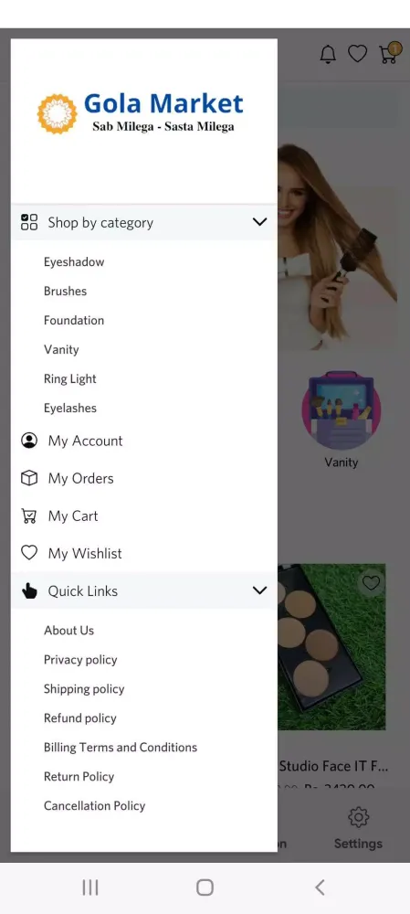 Gola Market Screenshots