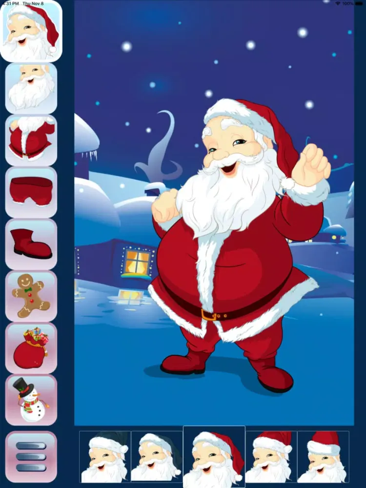 Ảnh chụp màn hình của Santa Claus Dress Up iPad 