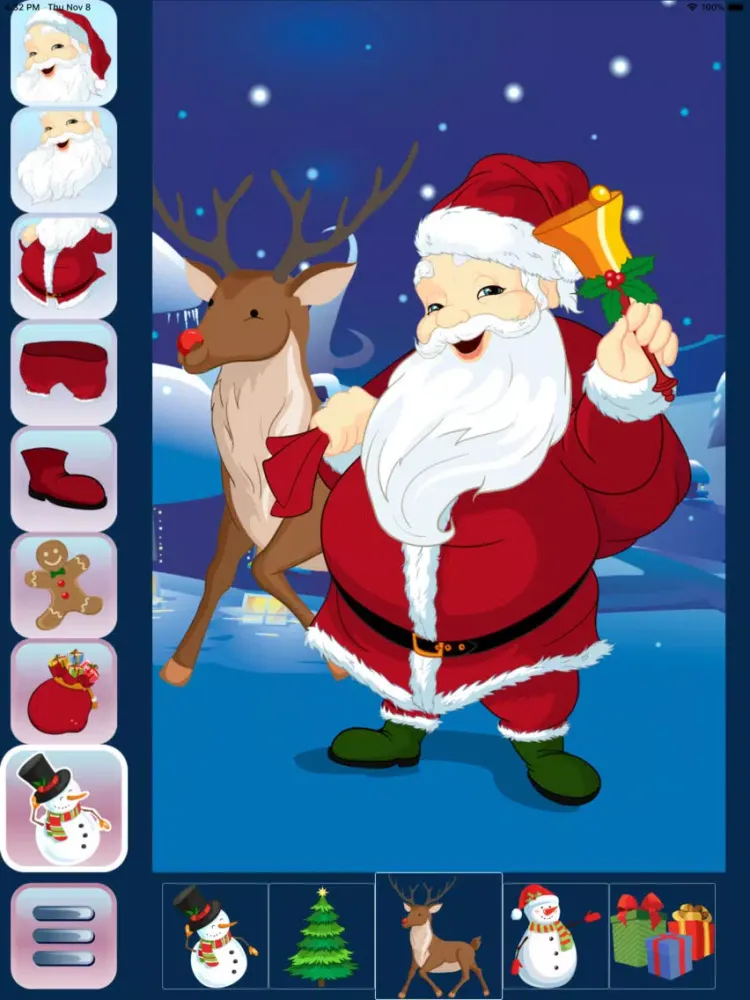 Ảnh chụp màn hình của Santa Claus Dress Up iPad 