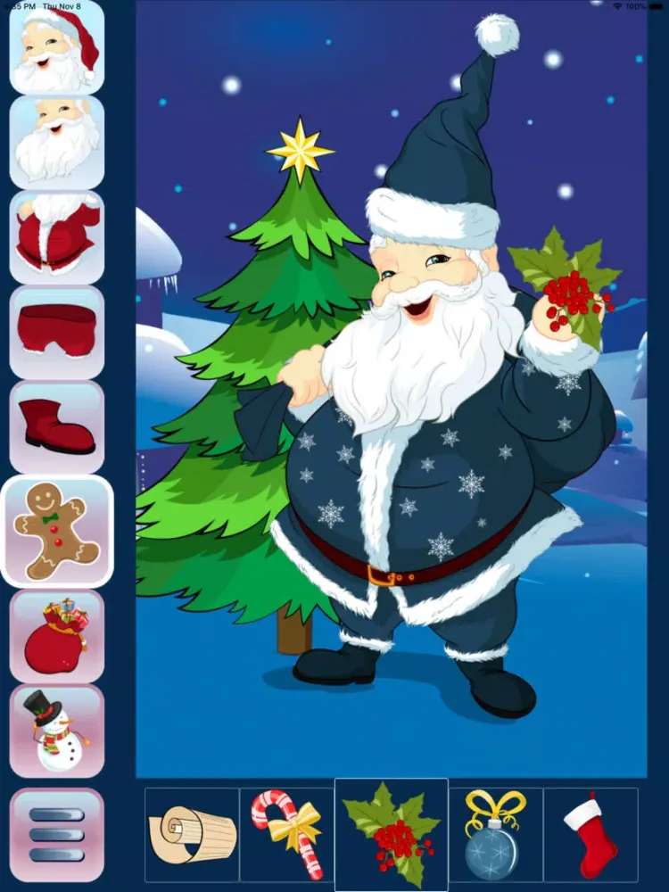 Ảnh chụp màn hình của Santa Claus Dress Up iPad 