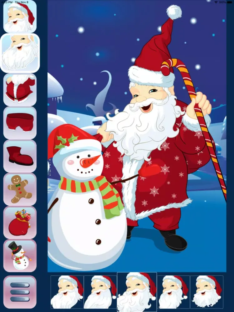 Ảnh chụp màn hình của Santa Claus Dress Up iPad 