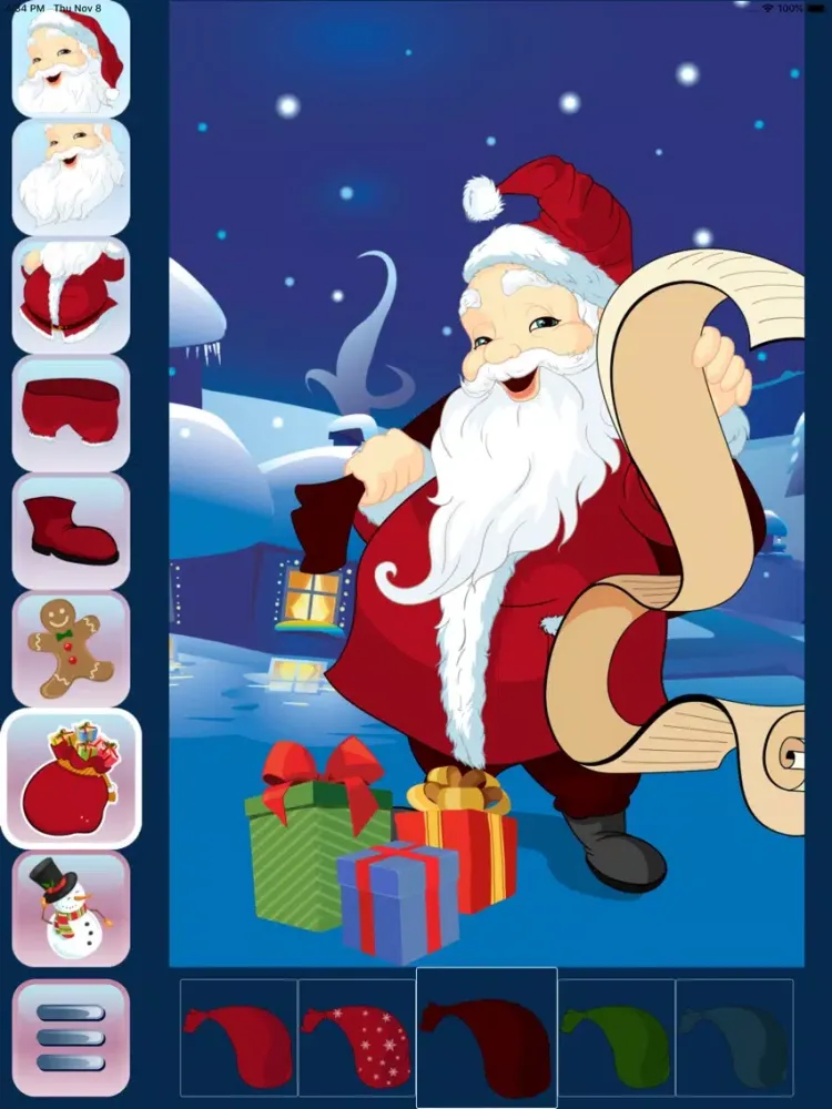 Ảnh chụp màn hình của Santa Claus Dress Up iPad 