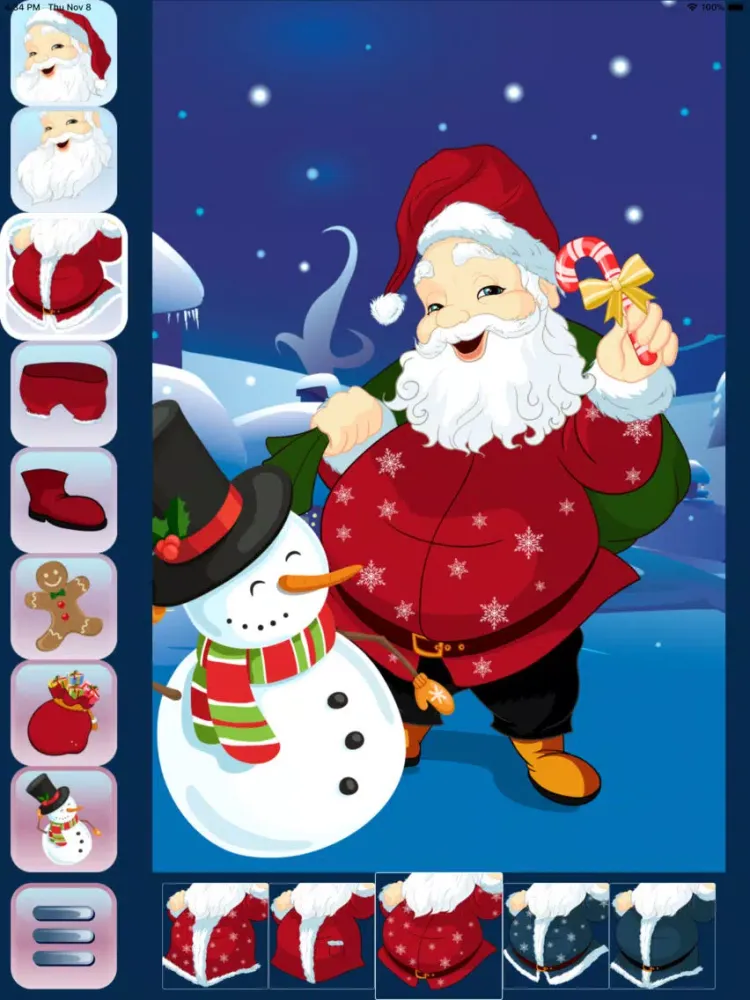 Ảnh chụp màn hình của Santa Claus Dress Up iPad 