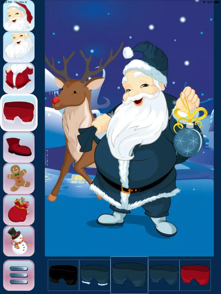 Ảnh chụp màn hình của Santa Claus Dress Up iPad 