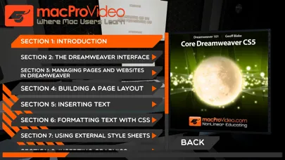 ภาพหน้าจอของ Core Course For Dreamweaver