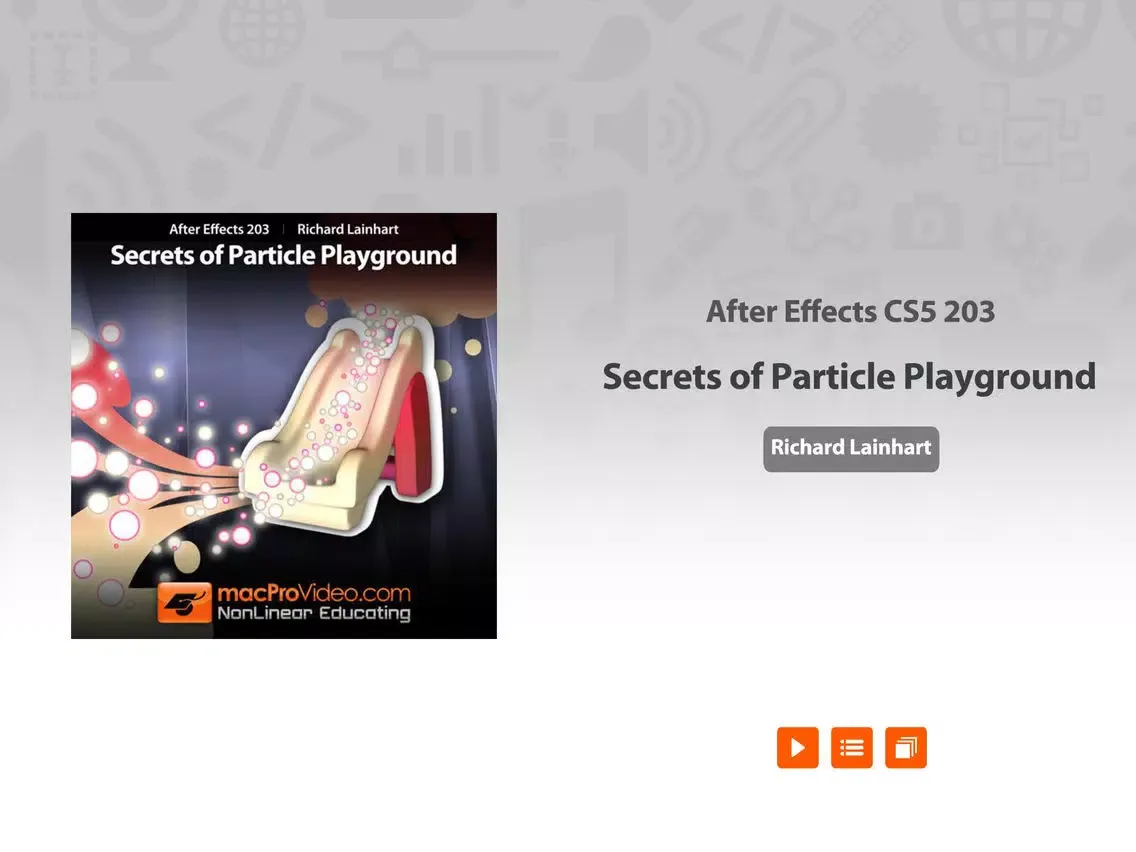 Capturas de tela do Course For After Effects Particle Playground iPad 