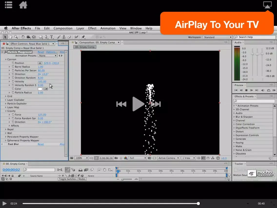Capturas de tela do Course For After Effects Particle Playground iPad 