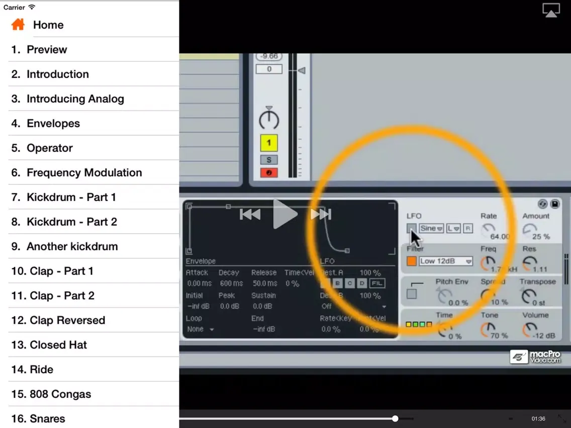 Designing Sounds for Dance Music iPad  Screenshots