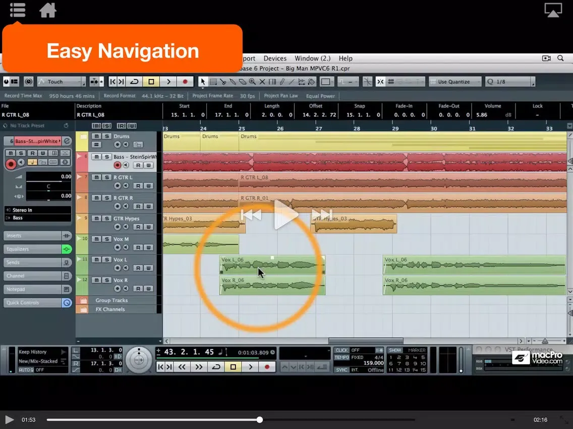 Tangkapan skrin Course For Cubase 6: Exploring the Fundamentals iPad 
